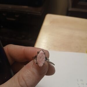 Stunning Pink Marquise Silver Ring